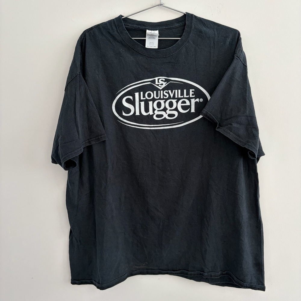 Louisville Slugger Baseball Logo Graphic T-Shirt Gildan Black 2XL